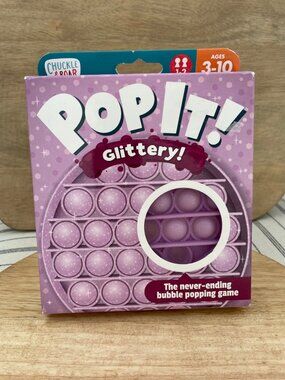 SALE! NWT Chuckle & Roar Pop It Glittery Bubble Popping Game Purple